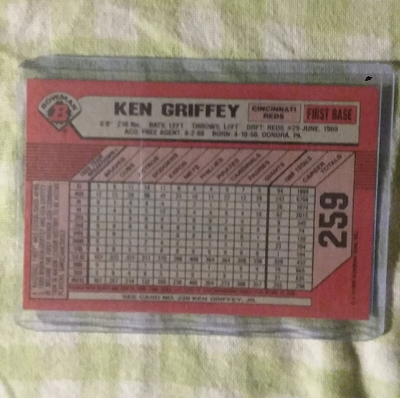 Ken Griffey Sr. (With Jr.) 1989 Bowman Card - Picture 3 of 4